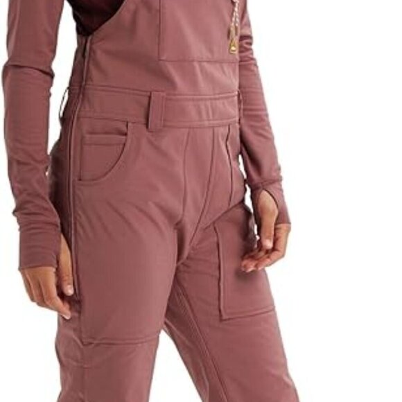 Burton Women's Burton Avalon Bib Softshell in Rose Brown Size XS - Picture 5 of 15